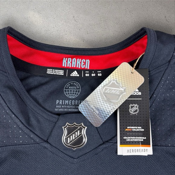 Adidas PRIMEGREEN Seattle Kraken Home Hockey Jersey NHL Men's Sz 60 3XL NWT - Picture 2 of 7